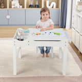 Mesa de actividades de madera multiusos para niños con rollo de papel y almacenamiento