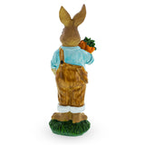 Farmer Father Bunny with Carrots and Shovel Easter Figurine 8.9 Inches Tall