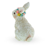 Bunny with Textured Fur Figurine  Elegant Spring & Easter Rabbit Decoration 4.2 Inches