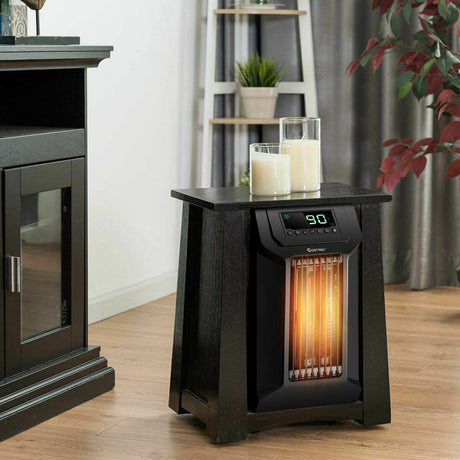 Calefactor eléctrico portátil de 1500W con temporizador de 12 horas y ruedas