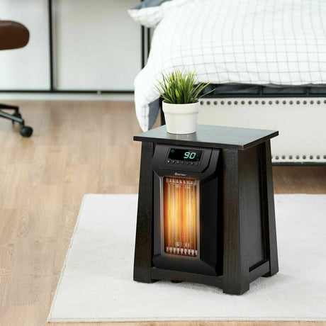 Calefactor eléctrico portátil de 1500W con temporizador de 12 horas y ruedas