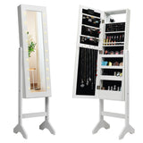 Mirrored Jewelry Cabinet Armoire Organizer w/ LED lights