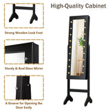 Mirrored Jewelry Cabinet Armoire Organizer w/ LED lights