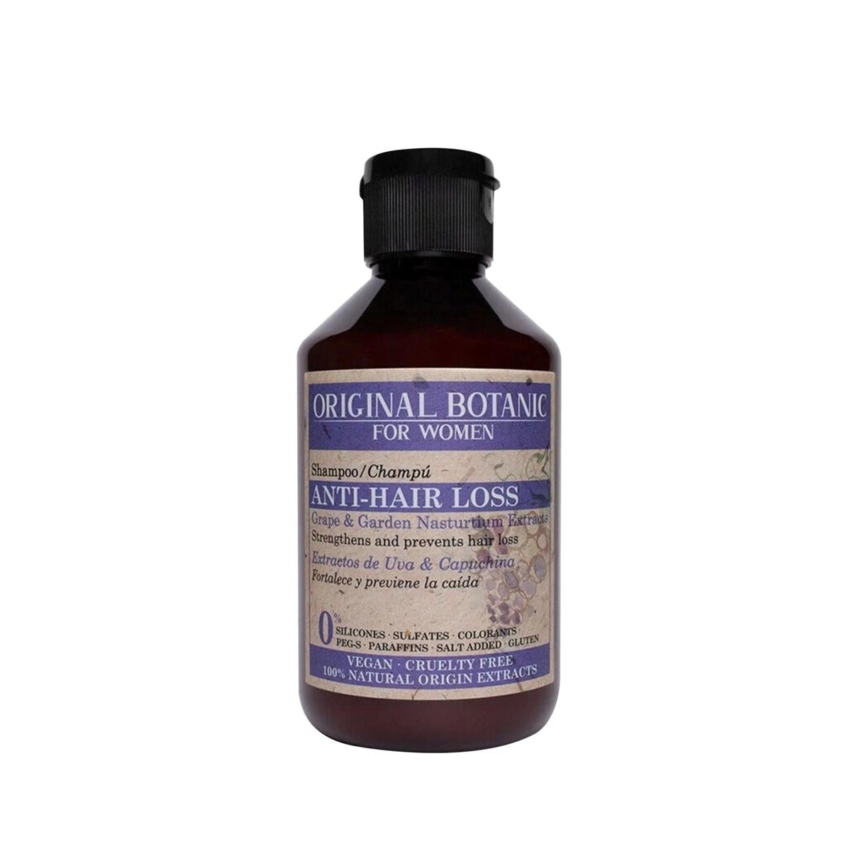 ORIGINAL BOTANIC Vegan Shampoo for Women Anti Hair Loss, Natural & Organic Hair Care - 250ml