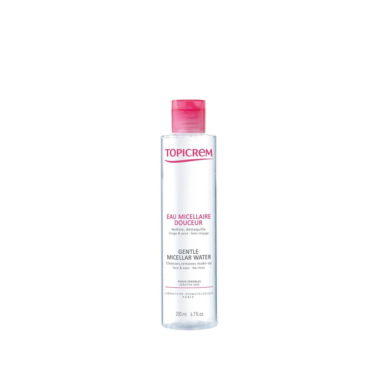Topicrem Face and Eye Cleansing Water for Sensitive Skin - Gentle, Non-Irritating, 200ml