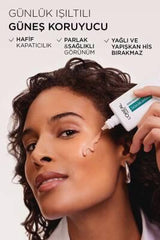 L'Oreal Paris Bright Reveal Tinted Sunscreen Fluid SPF 50 - Dark Spot Corrector, Evens Skin Tone, Medium Tint, Daily Sun Protection