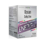 Orzax Ocean Daily One Energy: with Multivitamin & Mineral, Gluten-Free, Natural Energy - 30 Tablets
