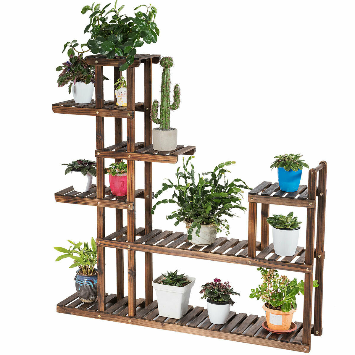 Estantería de madera de 7 niveles para plantas y flores