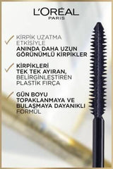 L'Oreal Paris Telescopic Waterproof Mascara - Black Lengthening Mascara for Long, Defined Lashes - Smudge-Proof, All-Day Wear