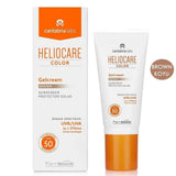 Heliocare SPF 50 Color Gelcream Brown Sunscreen Cream - Antioxidant, Non-Comedogenic, Oil-Free